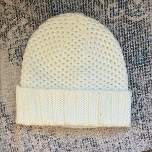 Cozy White Knit Beanie